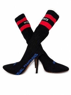 Vetements x Manolo Blahnik Knit Sock Boots